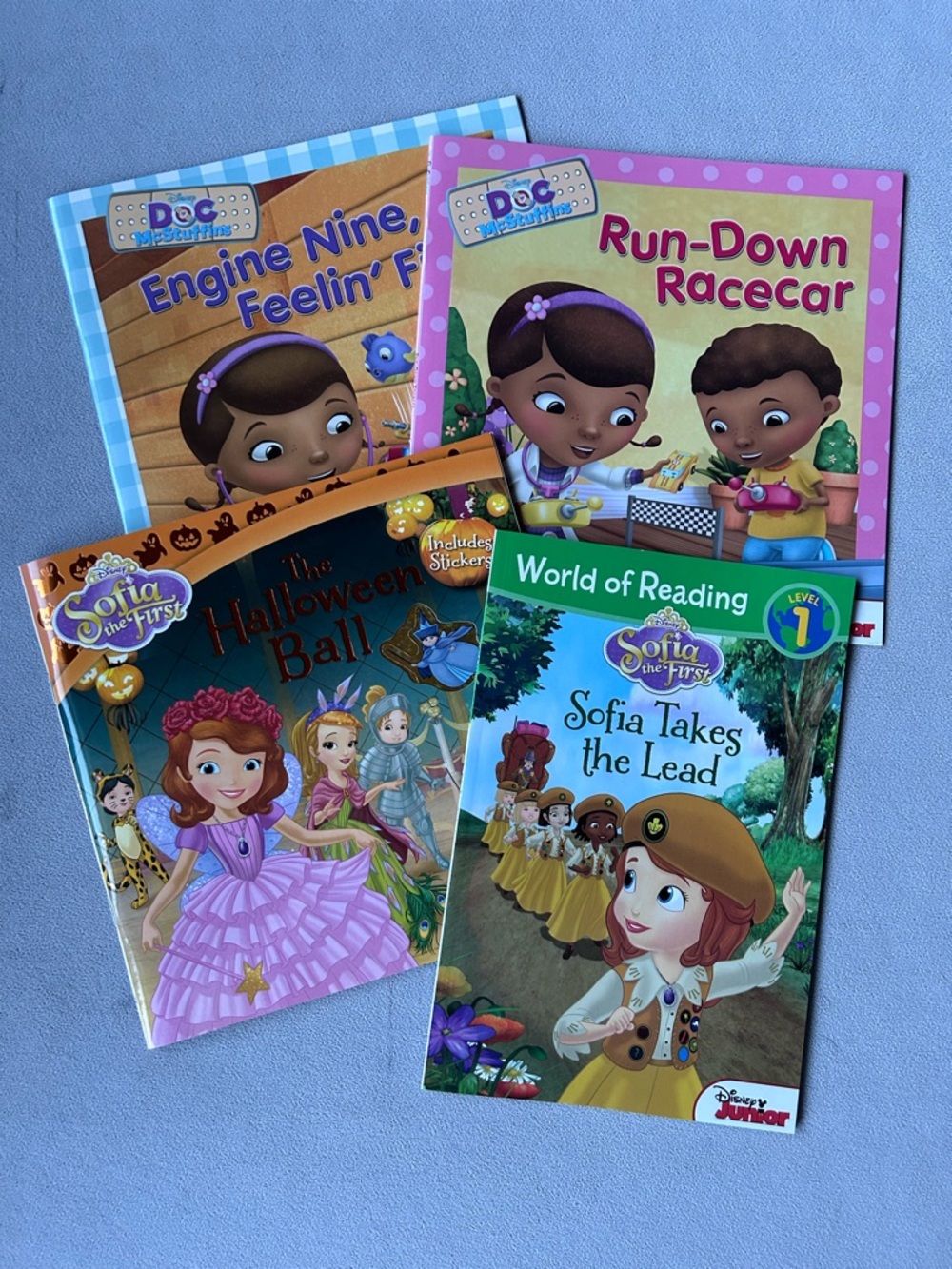 Set of 4 ~ Storybooks ~ Disney Doc McStuffins Sofia the First